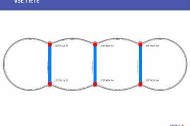 Esquema da estrutura do VSE Tietê, por onde entrarão os dois tatuzões