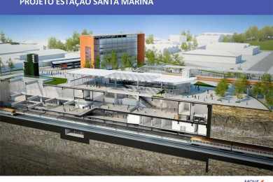 Projeção da estação Santa Marina