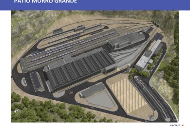O pátio Morro Grande, onde haverá a manutenção dos trens