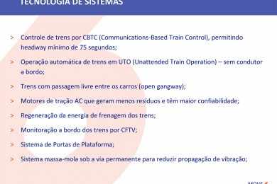 Padrão dos trens será semelhante ao da linha 4 com intervalo mínimo de 75 segundos