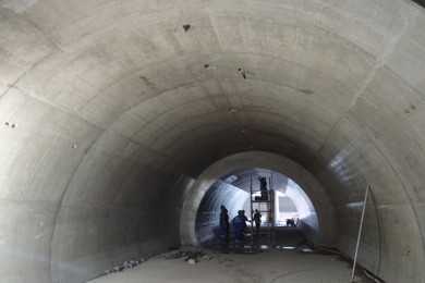 Túnel de ligação da estação Brooklin