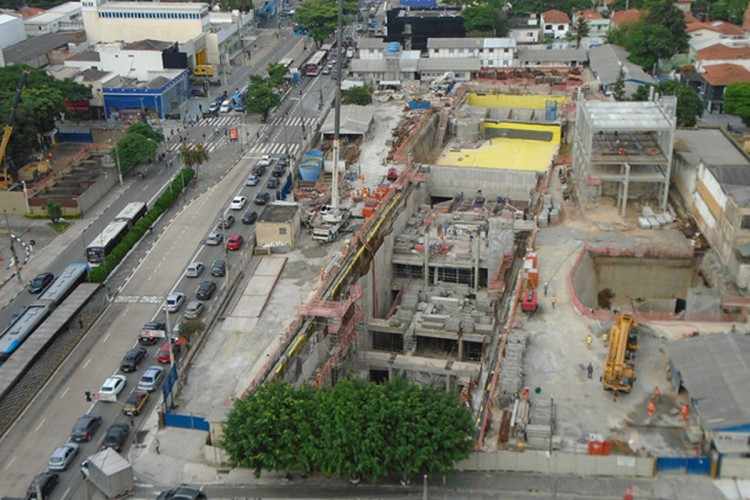 Vista aérea da estação Eucaliptos