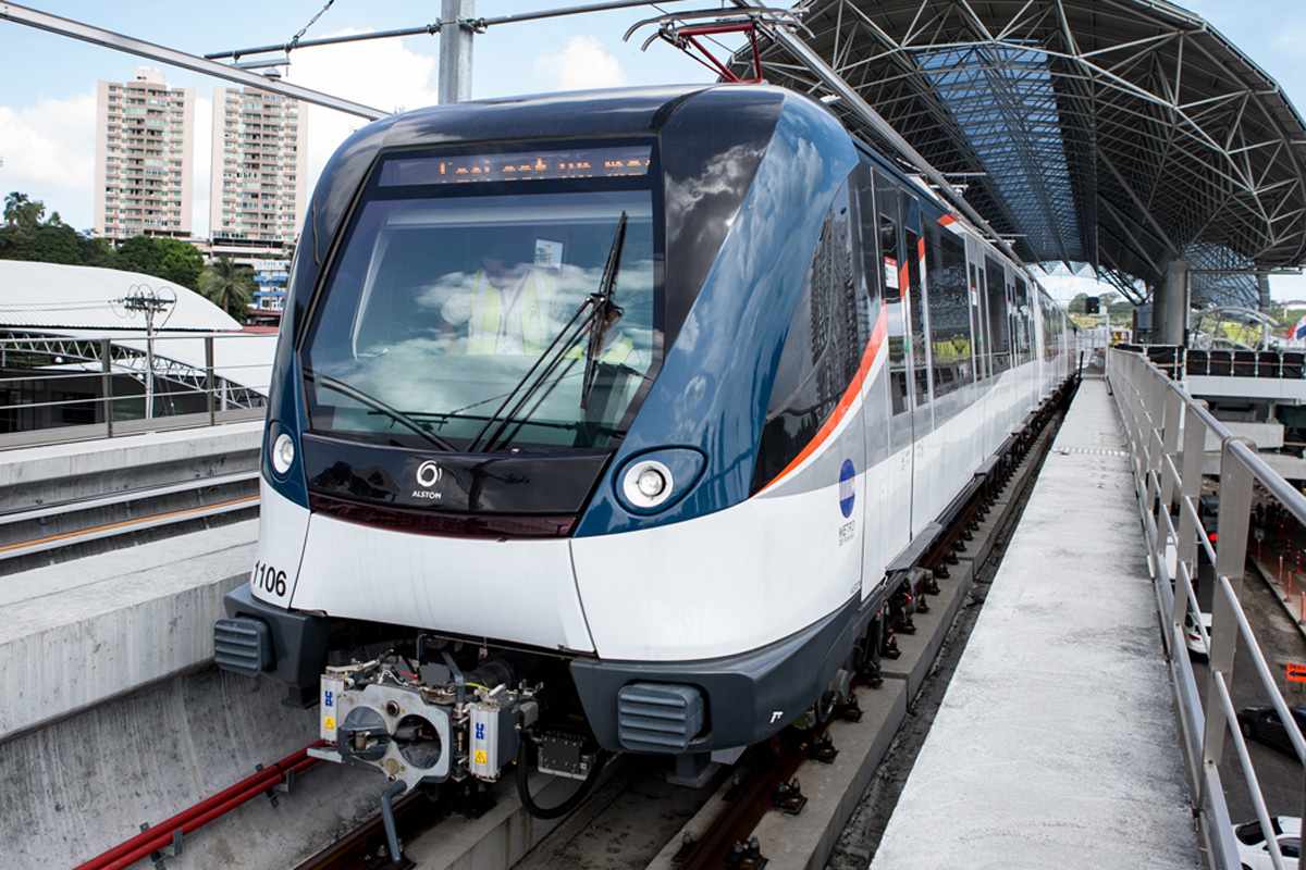 Trem Metropolis, da Alstom, usado no Panamá