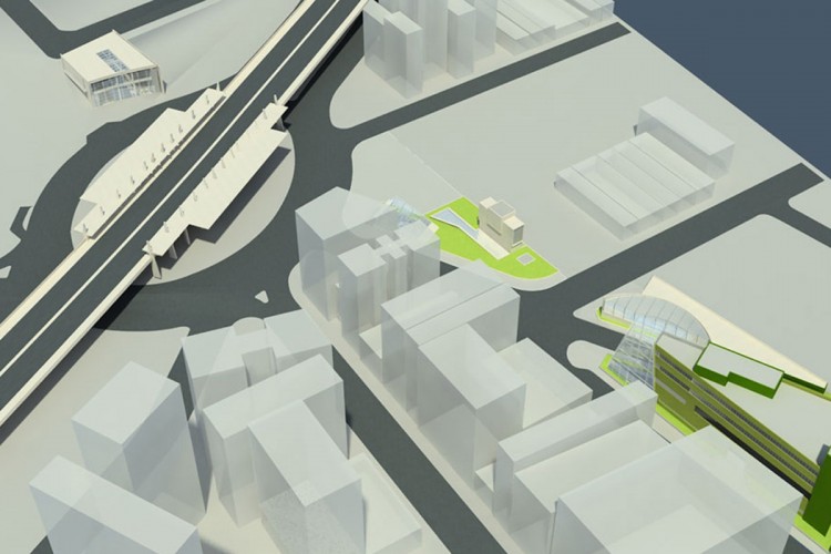 Projeção de como ficará a futura estação 14 Bis da Linha 6 Laranja