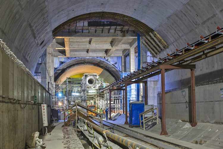 A plataforma da estação Chácara Klabin