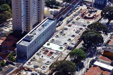 Vista aérea da estação Alto da Boa Vista