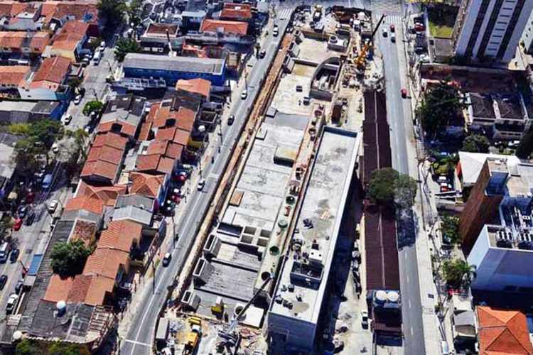 Vista aérea da estação Borba Gato