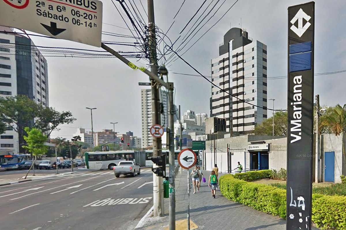 Estação Vila Mariana do Metrô (reprodução Google Street View)