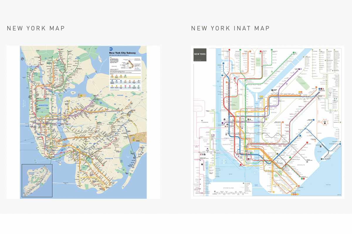 Comparação entre os mapas de Nova York.