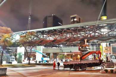Metrô lança passarela de quase 60 metros na estação Chucri Zaidan