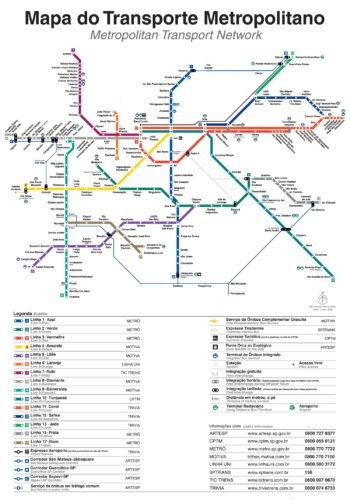 Mapa do Metrô, CPTM, ViaQuatro, ViaMobilidade e TIC Trens em setembro de 2026