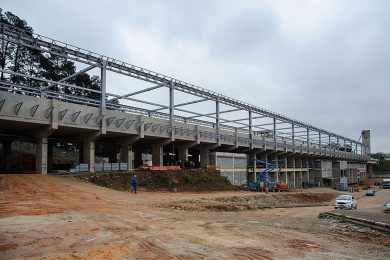 Governo do estado mostra a evolução das obras da estação Mendes-Vila Natal