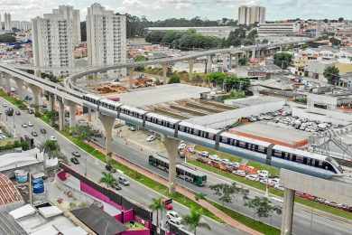 Teste realizado neste sábado na Linha 15 simulou operação entre Vila Prudente e São Mateus