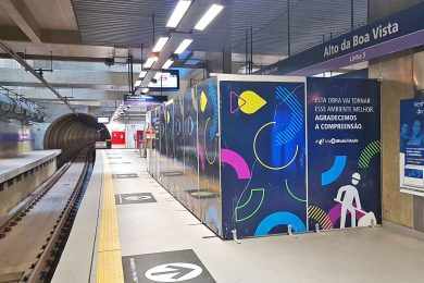 Estação Alto da Boa Vista iniciará montagem das portas de plataforma
