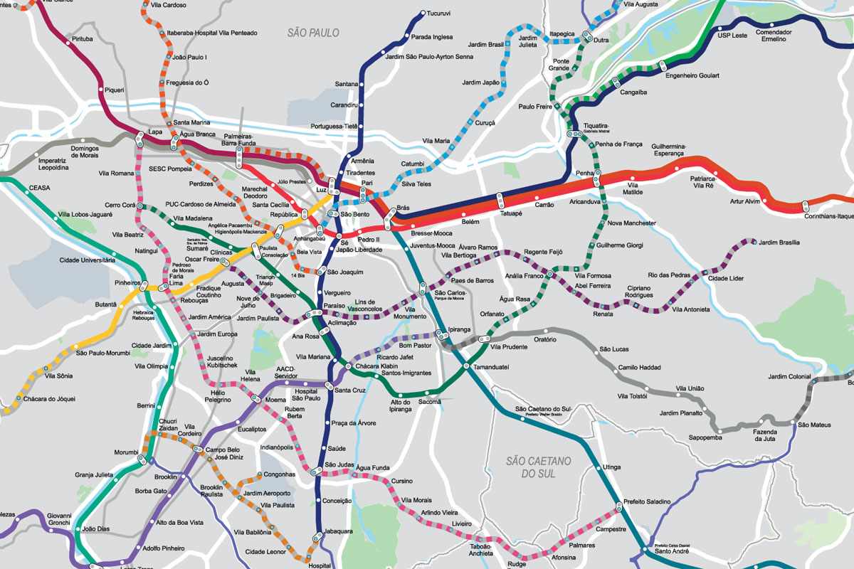 Mapa futuro do Metrô