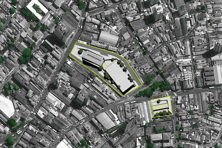 A localização da estação Penha de França