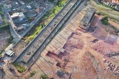 Estação Varginha, da Linha 9-Esmeralda, continua a mostrar pouco avanço nas obras