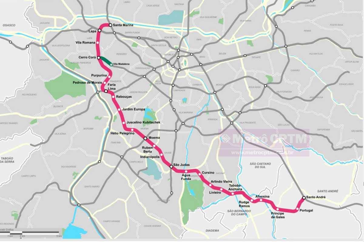 Plataforma na estação Luz já é reformada para receber o Expresso