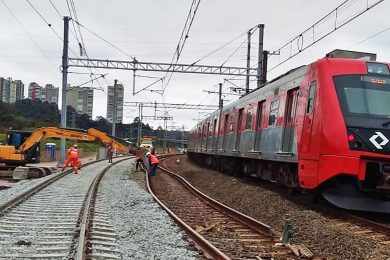 CPTM inicia desvio das vias da Linha 9-Esmeralda para construir estação João Dias