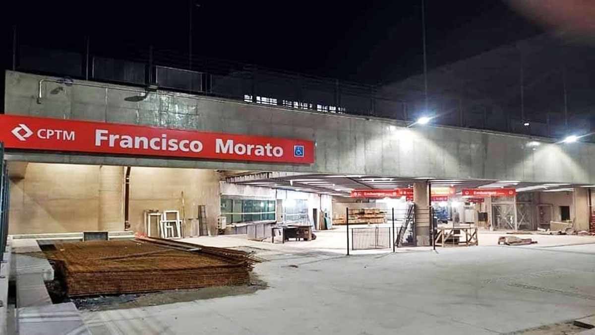 Plataforma na estação Luz já é reformada para receber o Expresso