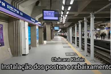 Quase dois anos após promessa, portas de plataforma começam a ser montadas em Chácara Klabin
