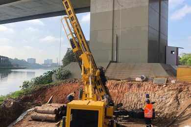 Fundações da ampliação da estação Santo Amaro são iniciadas