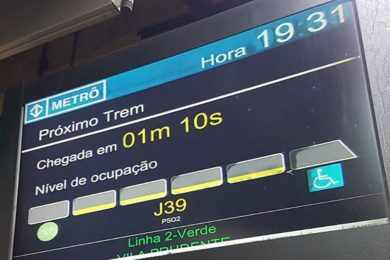 Linha 2-Verde passa a contar ‘oficialmente’ com painel que mostra tempo de espera e lotação dos trens