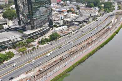 Estação João Dias da Linha 9 da CPTM já tem estruturas visíveis