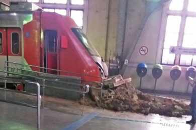 Trem da Linha 8-Diamante atinge plataforma na estação Júlio Prestes