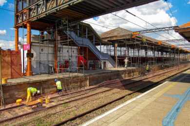 Confira o avanço da reforma da estação Jundiaí em abril
