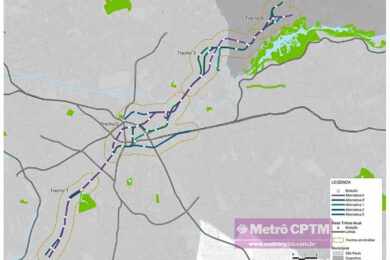 Metrô estudou cinco alternativas de traçado para a Linha 19-Celeste