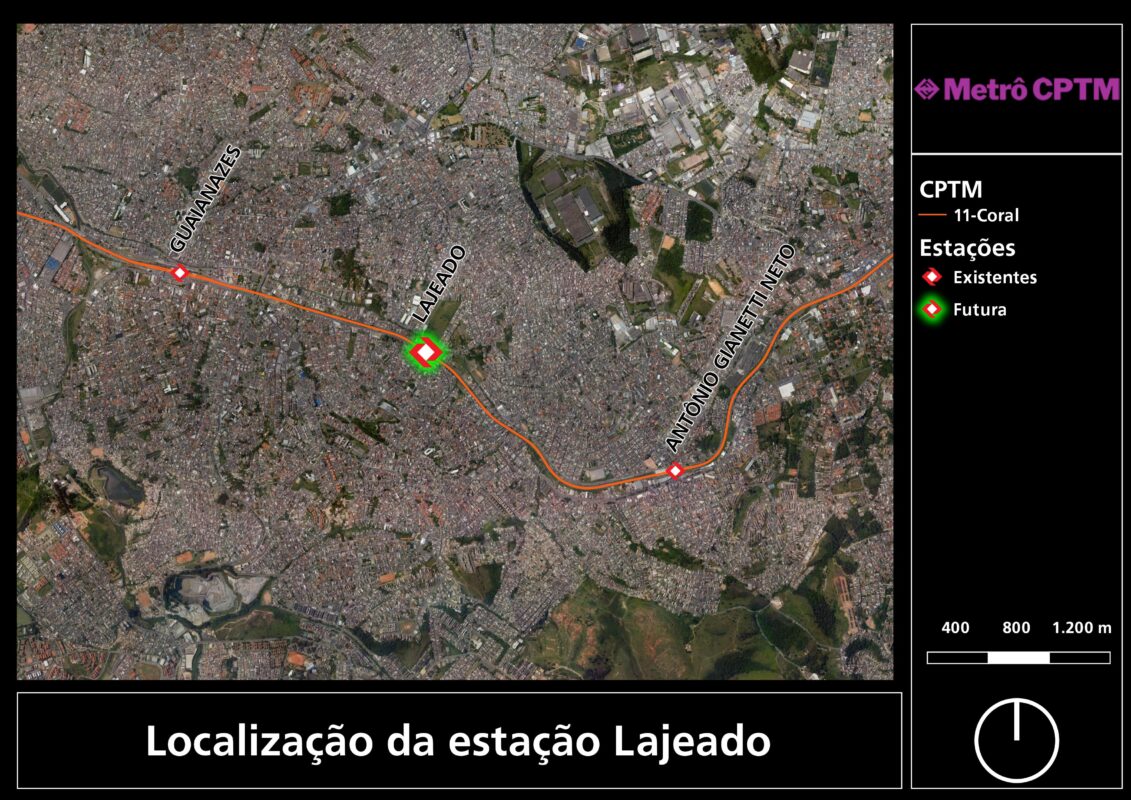 Localização da estação Lajeado