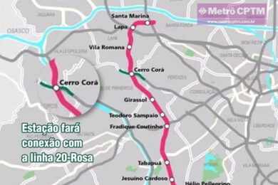 Consórcio faz proposta de valor muito baixo para projeto da estação Cerro Corá da Linha 2-Verde