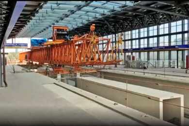 Treliça lançadeira torna-se “primeiro veículo” a acessar estação Morumbi, da Linha 17