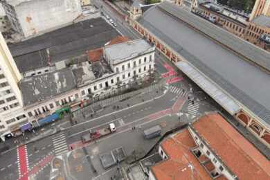 Obras do novo túnel de ligação na estação Luz tomam conta de esquina histórica
