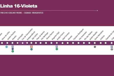 Estações previstas na Linha 16-Violeta
