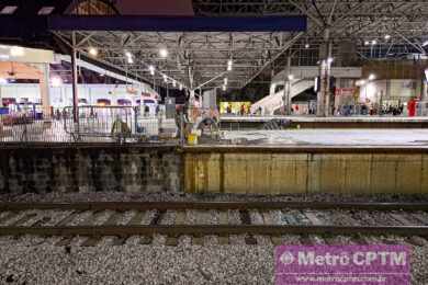 Veja como estão as obras de troca de pisos na estação Brás