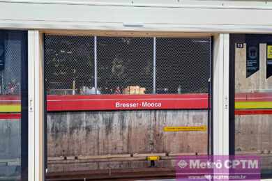 Instalação das portas de plataforma se inicia na estação Bresser-Mooca