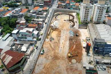 Estação mais atrasada da Linha 2-Verde, Aricanduva começa escavação dos poços secantes