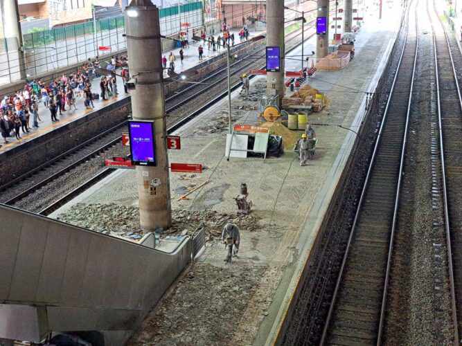 Troca de pisos na estação Brás (Jean Carlos)