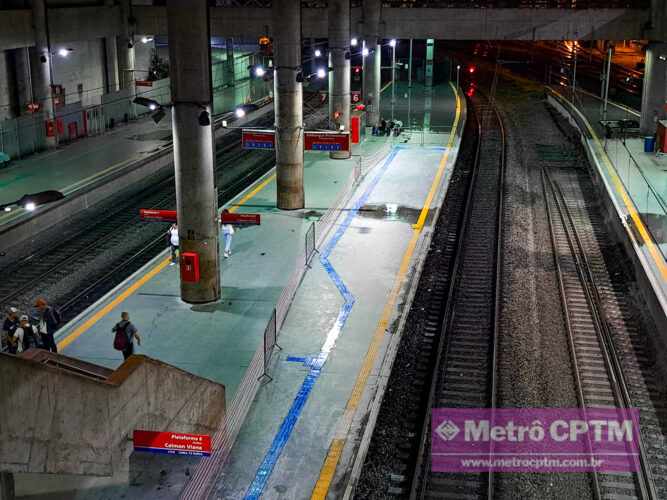 Obras na plataforma 6 da estação Brás (Jean Carlos)