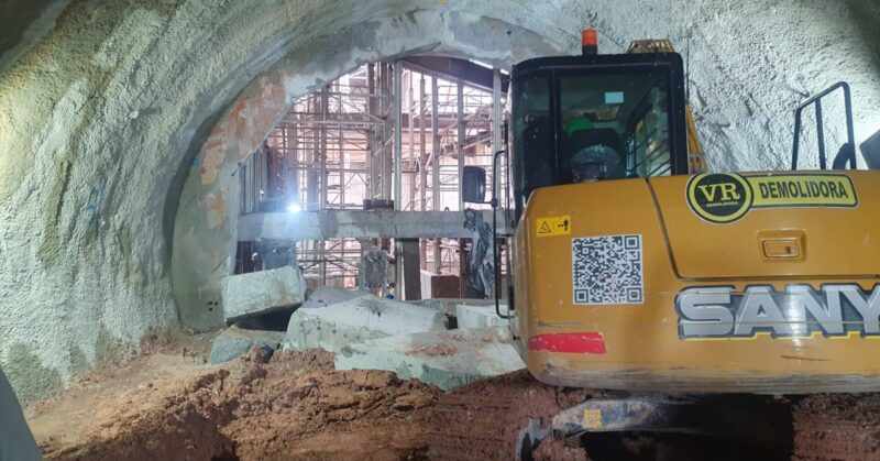 Primeiro túnel da estação Orfanato concluído pelo Metrô (Metro SP)