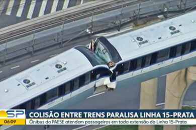 Linha 15-Prata é fechada após colisão entre dois trens antes do início da operação