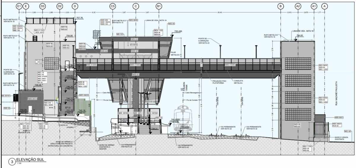 Projeto da nova estação Aracaré (CPTM)