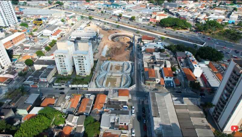 Construção da estação Aricanduva está tomando forma (iTechdrones)