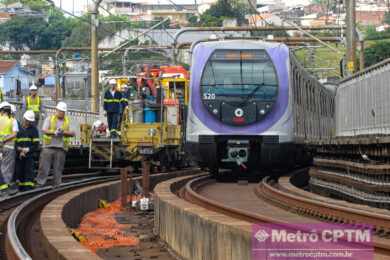 Operação e manutenção ocorrendo na Linha 5-Lilás (Jean Carlos)