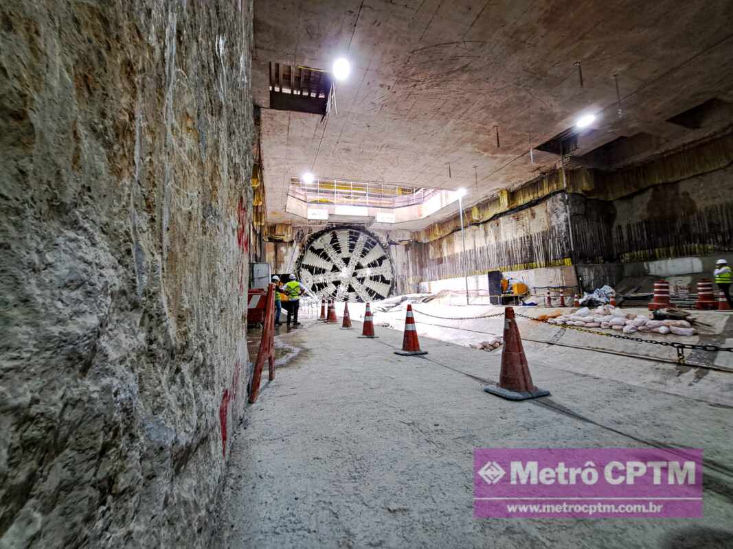 Tatuzão recém chegado à estação Sesc-Pompéia (Jean Carlos)