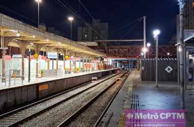 Plataforma 5 da estação Luz está sendo ampliada (Jean Carlos)