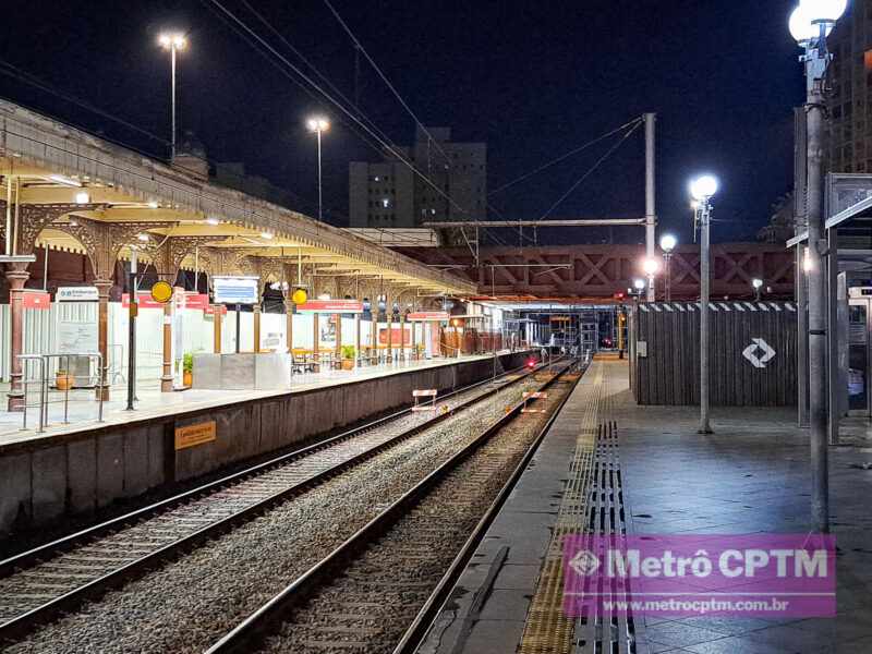 Plataforma 5 da estação Luz está sendo ampliada (Jean Carlos)