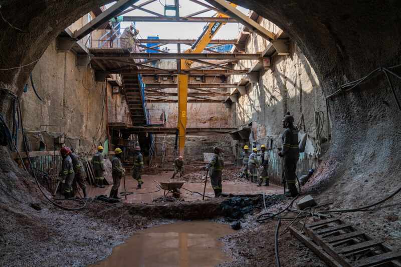 Obras de expansão da Linha 2-Verde (Márcia Alves/Metrô SP)